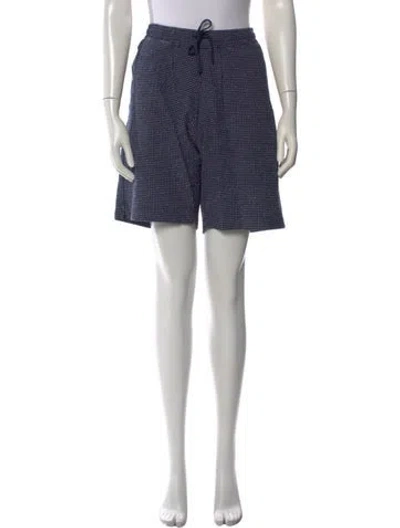 Pre-owned Universal Works Polka Dot Print Knee-length Shorts In Blue