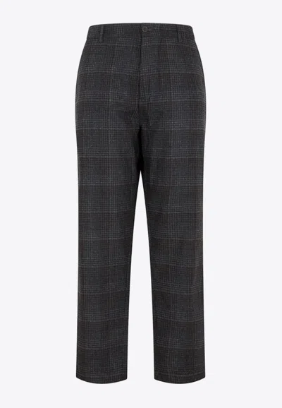 UNIVERSAL WORKS PRINCE-OF-WALES CHINO PANTS IN WOOL BLEND
