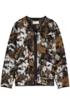 Universal Works Ylang Flower-print Fleece Jacket In Brown