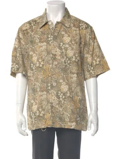 Pre-owned Universal Works Printed Short Sleeve Shirt In Neutral