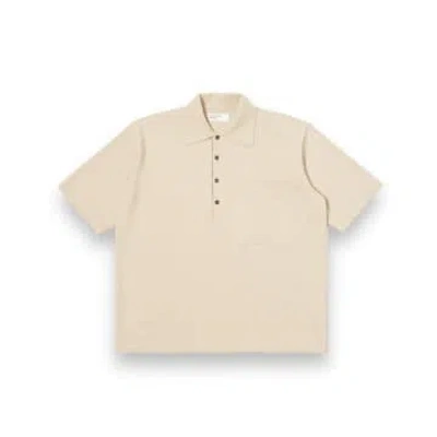 Universal Works Pullover Knit Shirt Eco Cotton 30453 Ecru Melange In Neutral