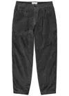 Universal Works Relaxed Tapered-leg Corduroy Trousers In Black