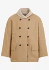 Universal Works Reversible Mackinaw Jacket In Beige