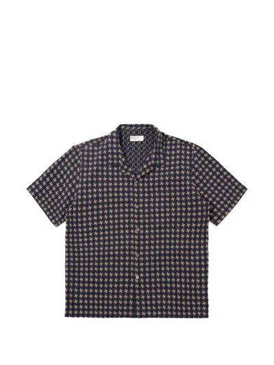 Universal Works Road Patterned Shirt In Blue