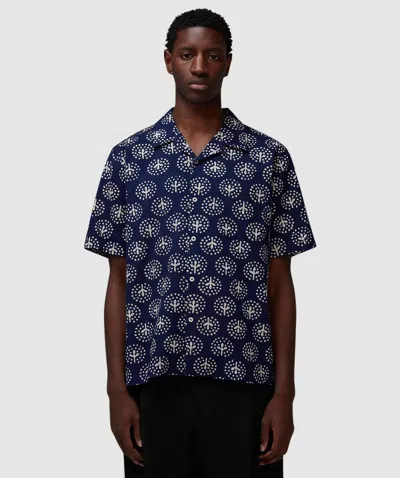 Universal Works Road Shirt In Navy