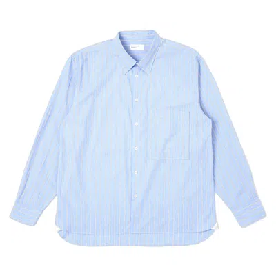 Universal Works Shirt Shirt  Square Pocket Shirt Mc Stripe - Blue In Other