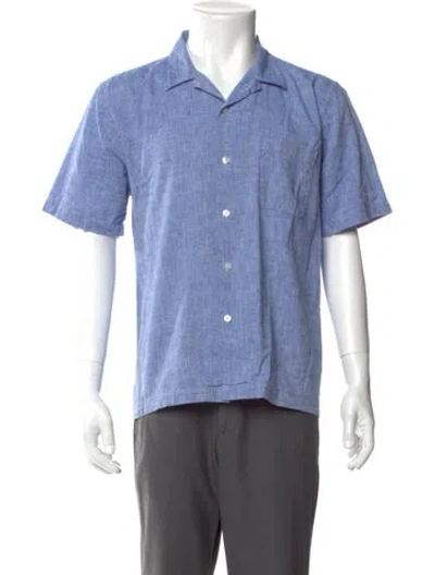 Pre-owned Universal Works Short Sleeve Shirt In Blue