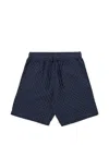 Universal Works Simple Checkered Drawstring Shorts In Blue