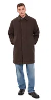 Universal Works Houndstooth-pattern Coat In Navy/brown