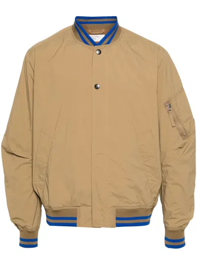Universal Works Stripe-embellished Bomber Jacket In Nude