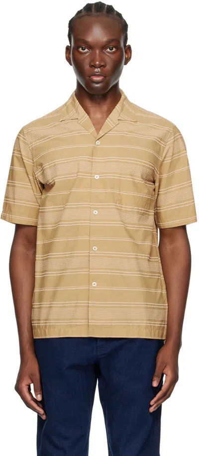 Universal Works Tan Minari Shirt In Sand