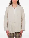 Universal Works Tie-front Jacket In White