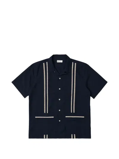 Universal Works Tropicana Pocket Shirt In Blue
