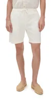 Universal Works Twill Beach Shorts Ecru In White