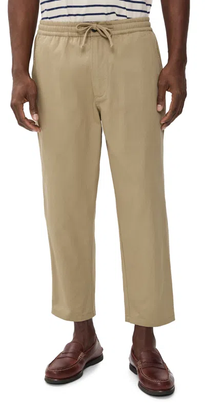 Universal Works Twill Hi Water Trousers Sand In Brown
