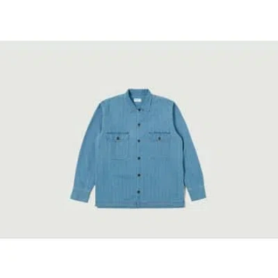 Universal Works Utility Shirt In Blue