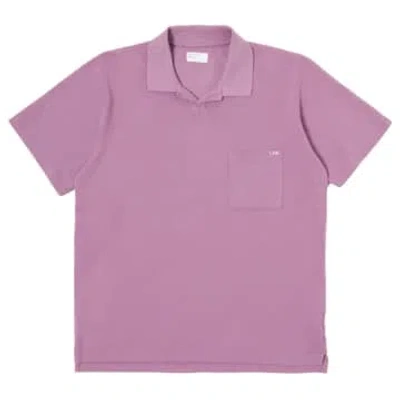 Universal Works Vacation Pique Polo In Lilac In Purple