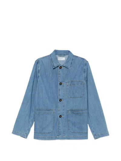 Universal Works Washed-indigo Denim Jacket In Blue