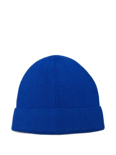 Universal Works Watch Ribbed-knit Beanie Hat In Blue