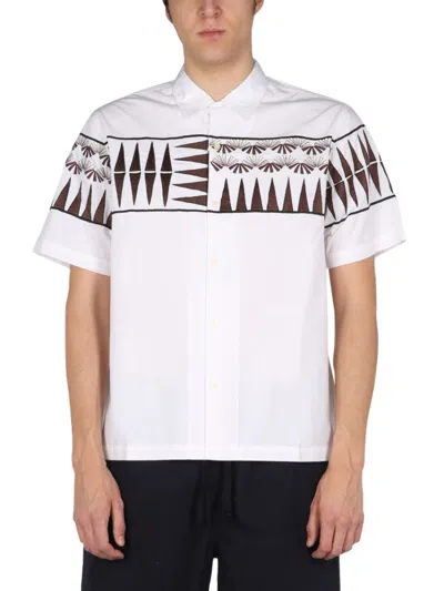 Universal Works White Regular Printed Shirt