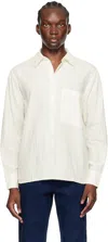 UNIVERSAL WORKS WHITE SQUARE POCKET SHIRT