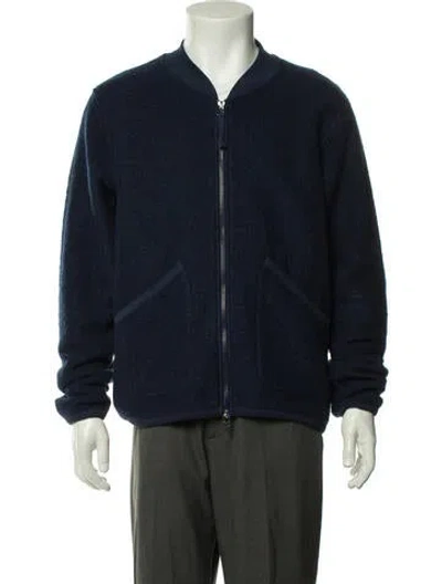 Pre-owned Universal Works Wool Bomber Jacket In Blue