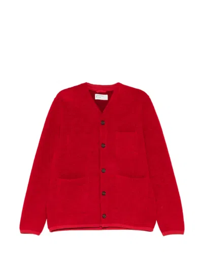 Universal Works Wool Fleece Jacket In Red