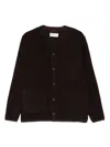 Universal Works Wool Patch-pocket Cardigan In Black