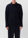 Universal Works Wool-blend Button Front Overshirt Jacket In Black