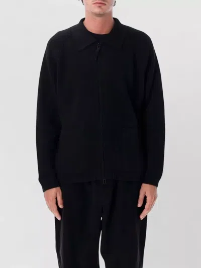 Universal Works Wool Ribbed Zip Cardigan In Multi