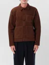 Universal Works Button-up Patch-pocket Jacket In Brown