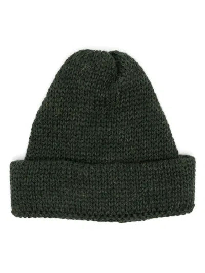 Universal Works Wool Watch Cap In Green