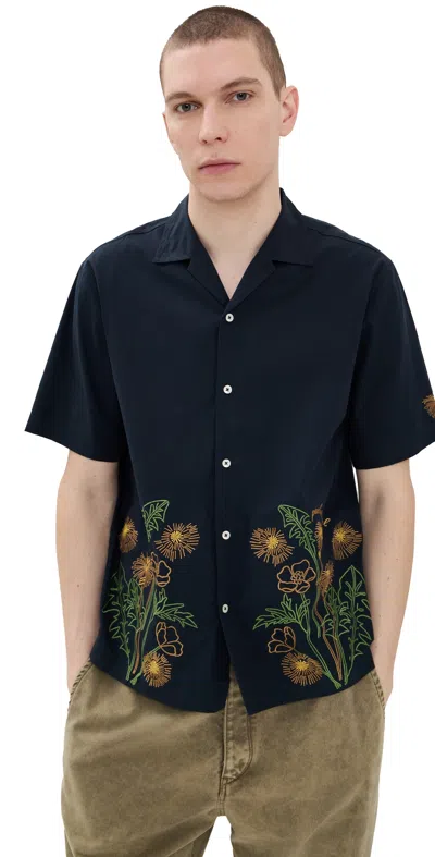 Universal Works X Flower Mountain Minari Shirt Navy
