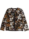 Universal Works Ylang Flower-print Fleece Jacket In Brown