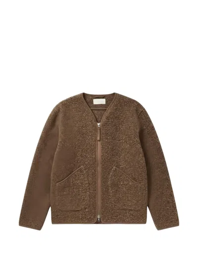 Universal Works Zip Liner Jacket In Brown