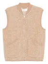 Universal Works Zipped Gilet In Neutral