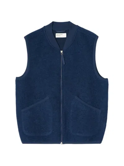 Universal Works Zip-up Waistcoat In Blue