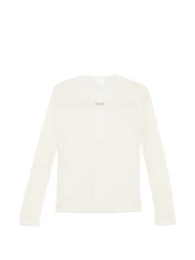 Universel Keyhole-detail Long-sleeve Sweater In Gray
