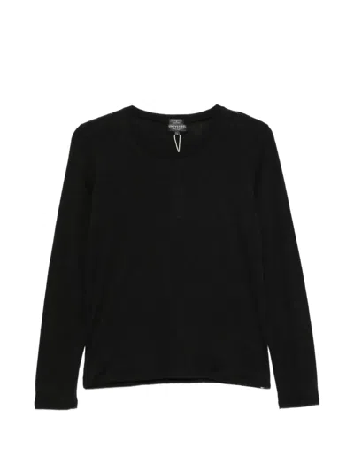Universel Long-sleeve Crew-neck T-shirt In Black