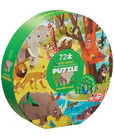 University Games Kids' Crocodile Creek Wild Safari Round Box Puzzle, 72 Pieces In No Color