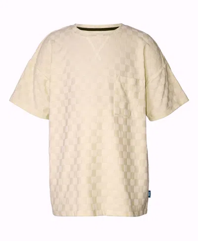 Univibe Kids' Big Boys Millwall Jacquard Checker Crew T-shirt In Sand