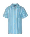 Univibe Big Boys Over Vista Textured Stripe Short Sleeve Woven Shirt