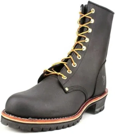 Pre-owned Unknown Carolina Ca1825 Mens Steel Toe Logger Boot- Black