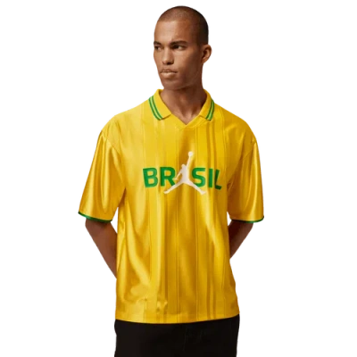 Unknown Jordan Brasil Polo Top In Yellow