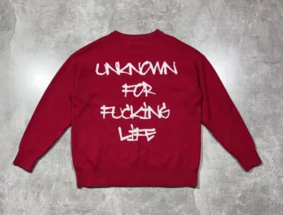 Pre-owned Unknown London Big Star Sweater Japan Style For Fucking Life In Red