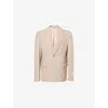 Unknown Womens Fringed Notch-lapels Wool Blazer Beige In Neutral