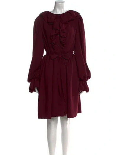 Pre-owned Unlabel Scoop Neck Mini Dress In Burgundy