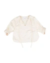 Unlabel Toddler Girl Top Beige Size 6 Cotton, Elastane In Beige