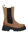 Unlace Woman Ankle Boots Camel Size 11 Soft Leather In Beige