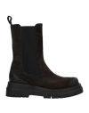 Unlace Woman Ankle Boots Dark Brown Size 11 Soft Leather